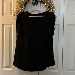 Chic Black V-Neck Women's Top